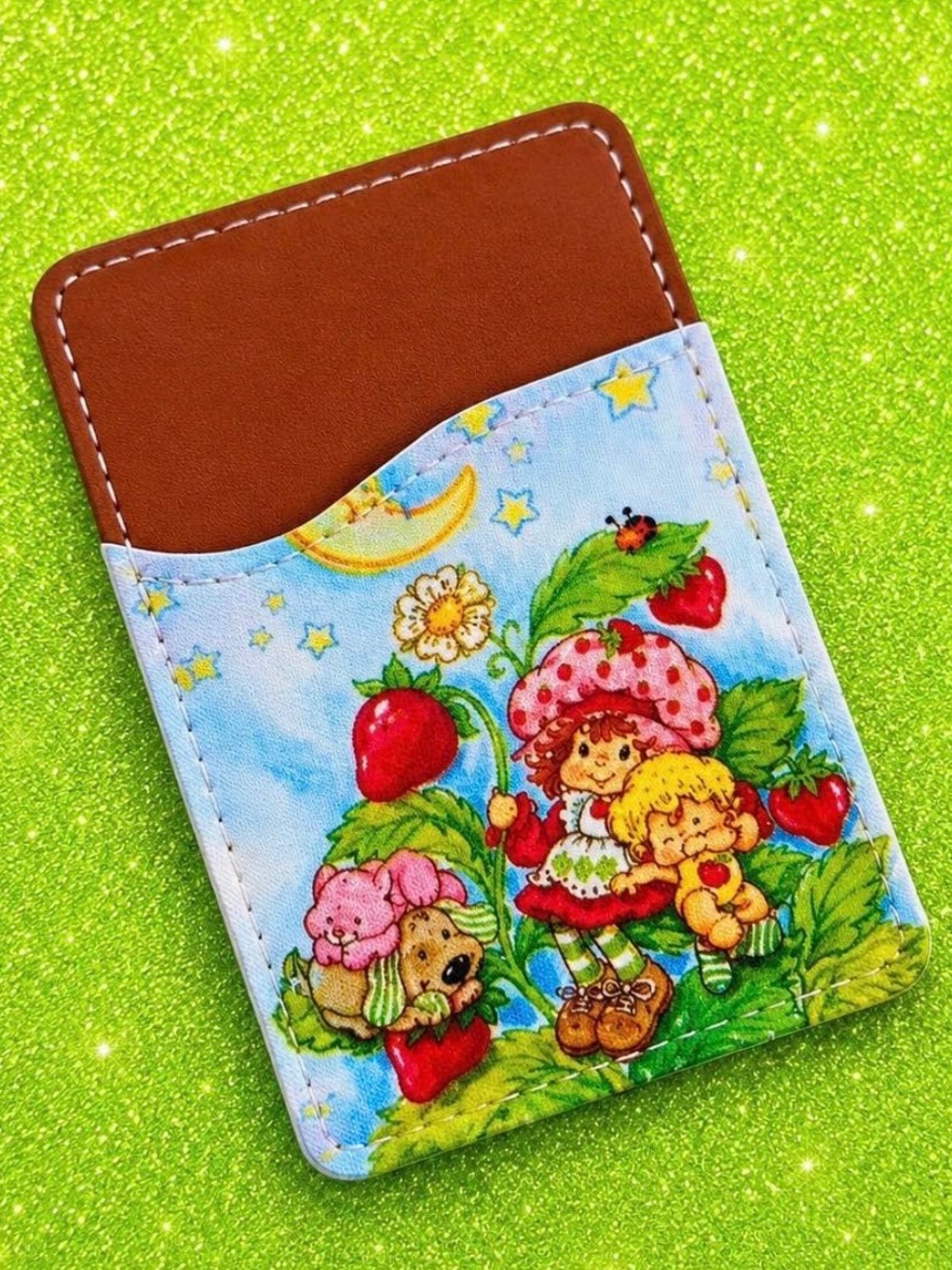 strawberry shortcake vintage handmade card holder